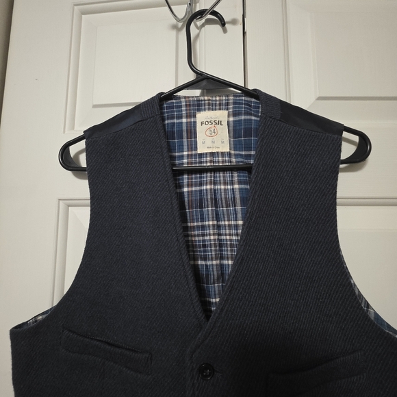 Fossil Authentic Wool Blended Mens Vest 54 Size Med. - Picture 3 of 10